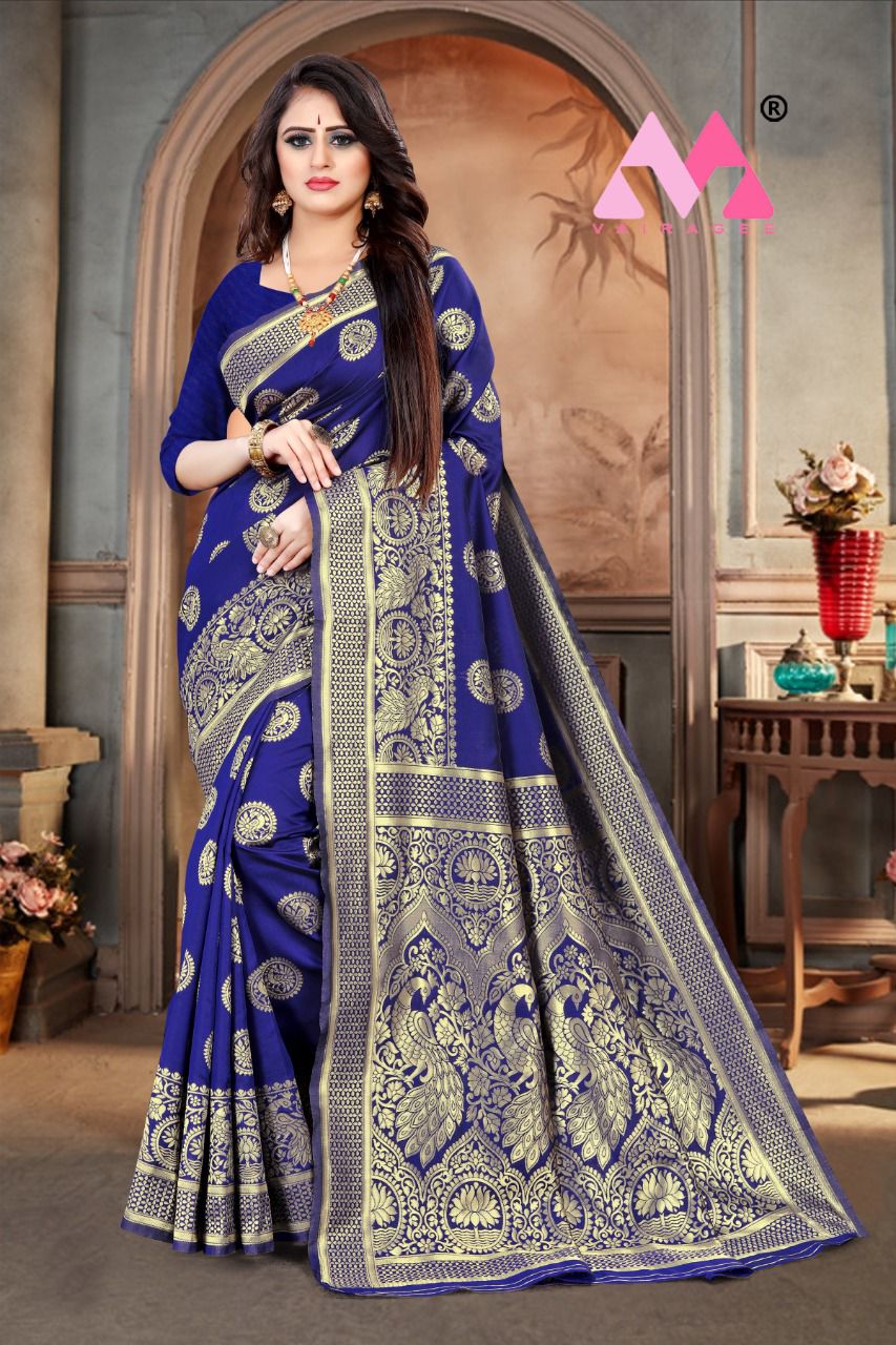 Vivera Pavitra 5 Fancy Festive Wear Designer Printed Banarasi Silk Saree Collection